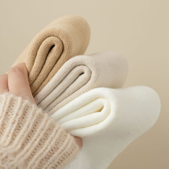 Calzini invernali caldi da uomo in cashmere tinta unita - image 12