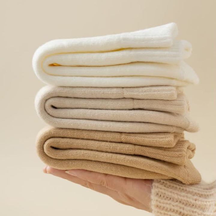 Calzini invernali caldi da uomo in cashmere tinta unita