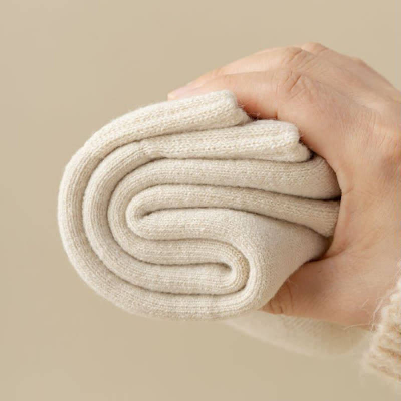 Calzini invernali caldi da uomo in cashmere tinta unita