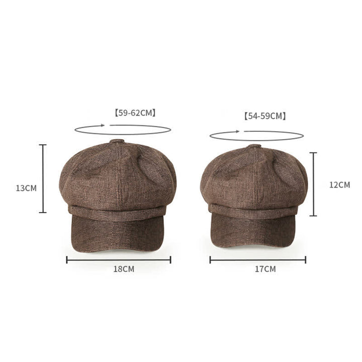Cappello basco traspirante vintage ottagonale da giornalaio
