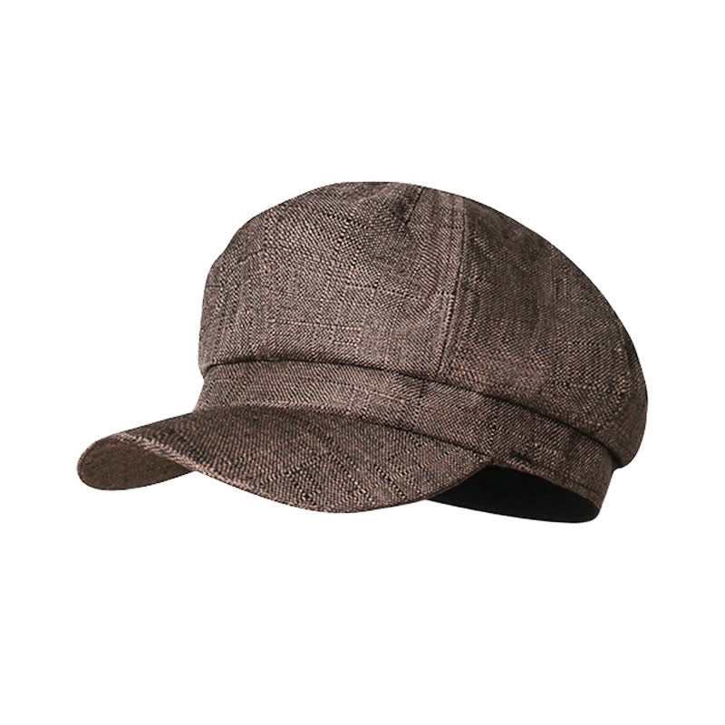 Cappello basco traspirante vintage ottagonale da giornalaio - Marrone - Regolabile (23 1/4"-24 1/2") - image 0