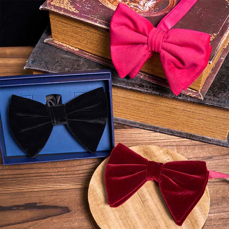 Set di 3 papillon oversize in velluto rosso della serie 3 - Pacchetto Set - image 0