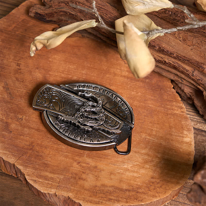 Set di collana con ciondolo a forma di toro con corna di cervo, fibbia a serpente e coltello nascosto fai da te - image 2