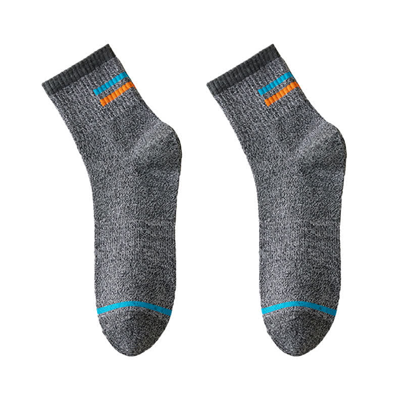 Calzini alla moda a righe da uomo - Grigio - 6 paia - Taglia unica (US 6.5 - US 10) - image 6
