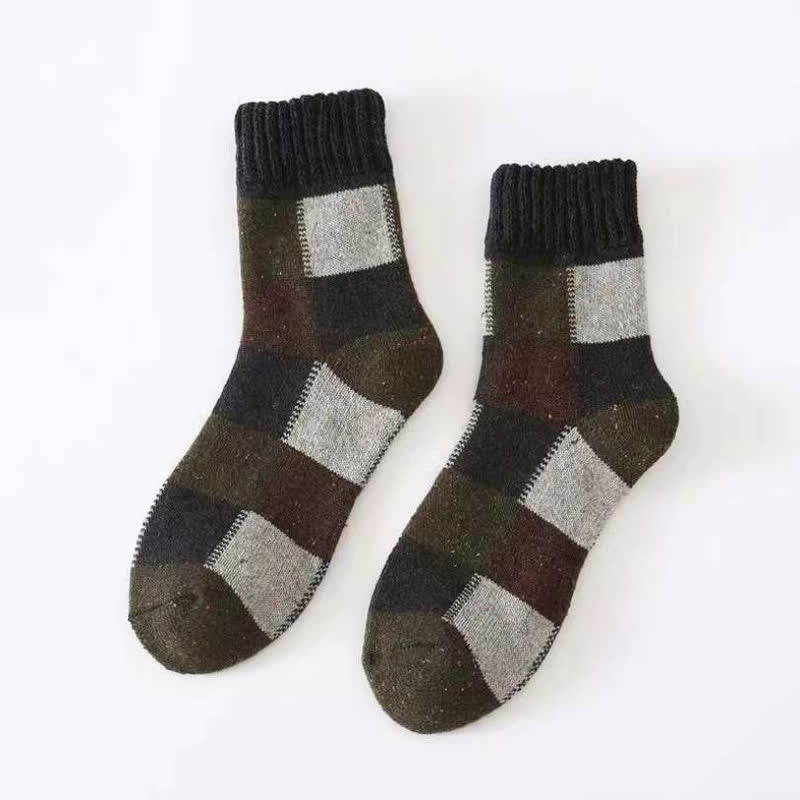 Calzini spessi in lana color-block - Grigio scuro - 6 paia - Taglia unica (US 6 - US 10) - image 5