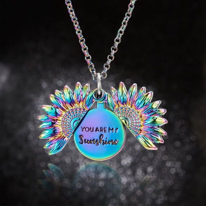 Collana portachiavi con ciondolo a forma di medaglione di girasole vintage - image 9