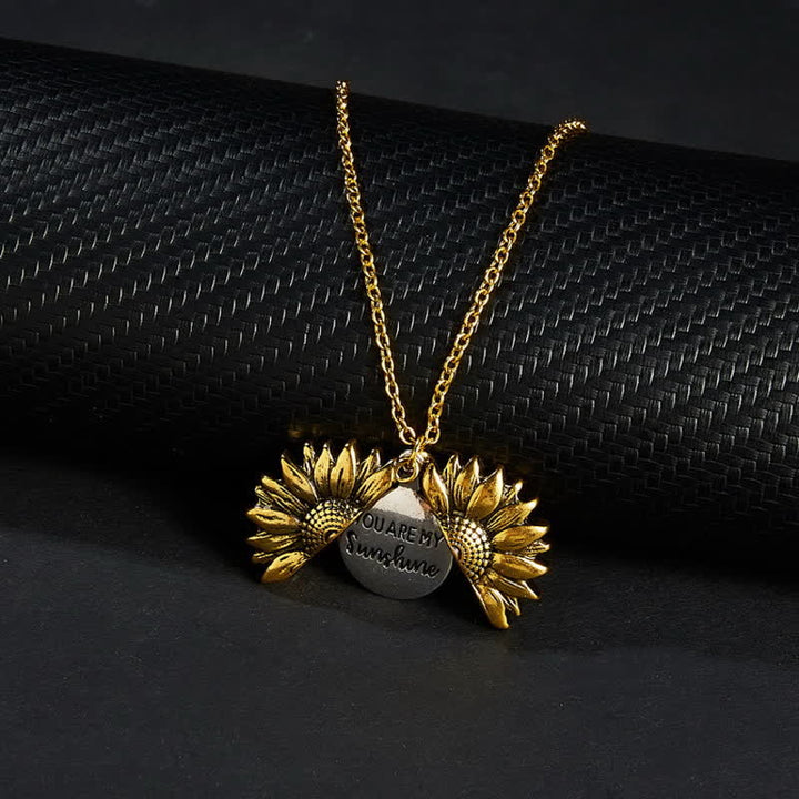 Collana portachiavi con ciondolo a forma di medaglione di girasole vintage - Collana - Oro - image 4