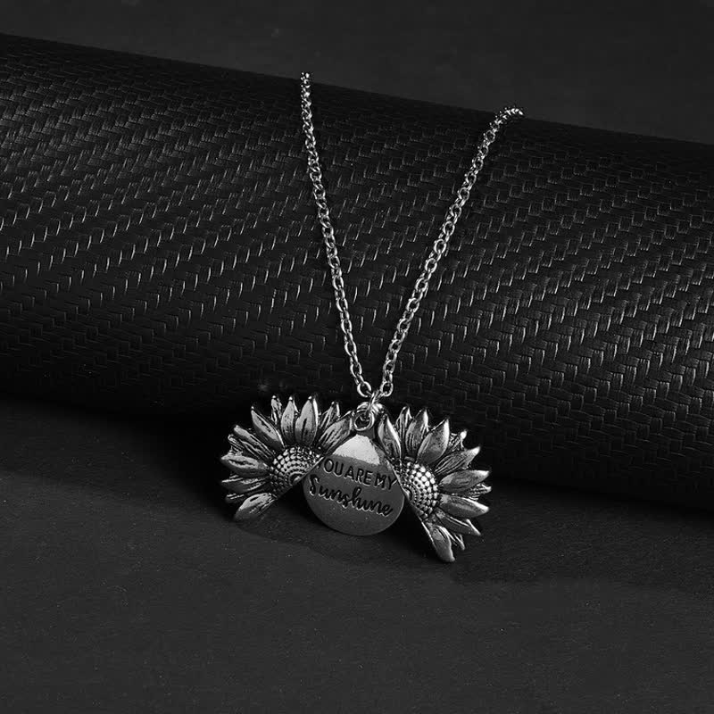 Collana portachiavi con ciondolo a forma di medaglione di girasole vintage - Collana - Argento - image 2