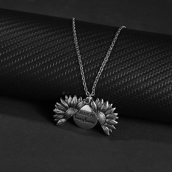 Collana portachiavi con ciondolo a forma di medaglione di girasole vintage - Collana - Argento - image 2