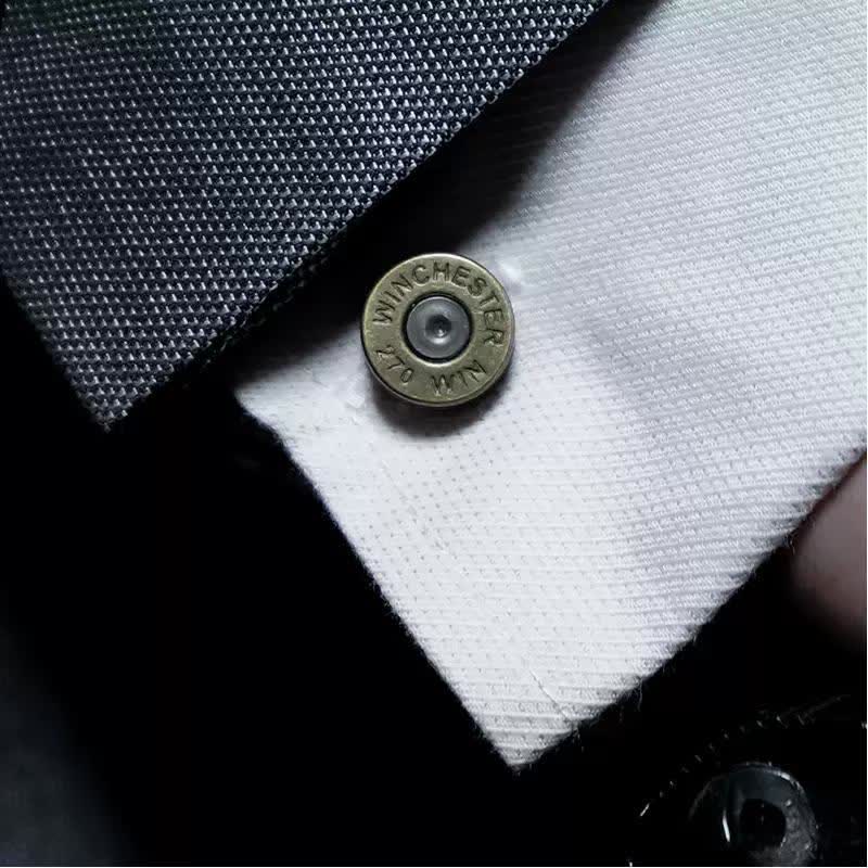Gemelli da uomo in ottone con competizione in stile antico