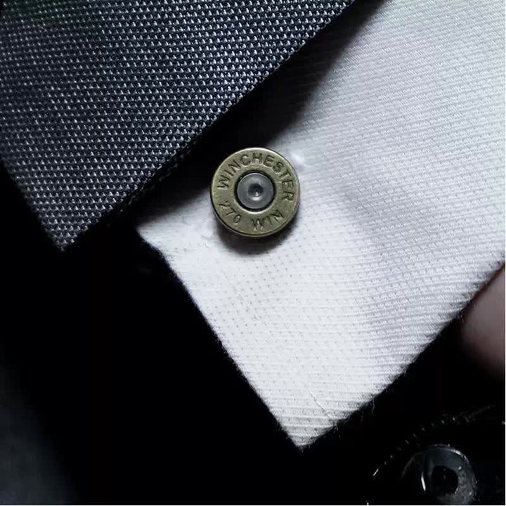 Gemelli da uomo in ottone con competizione in stile antico