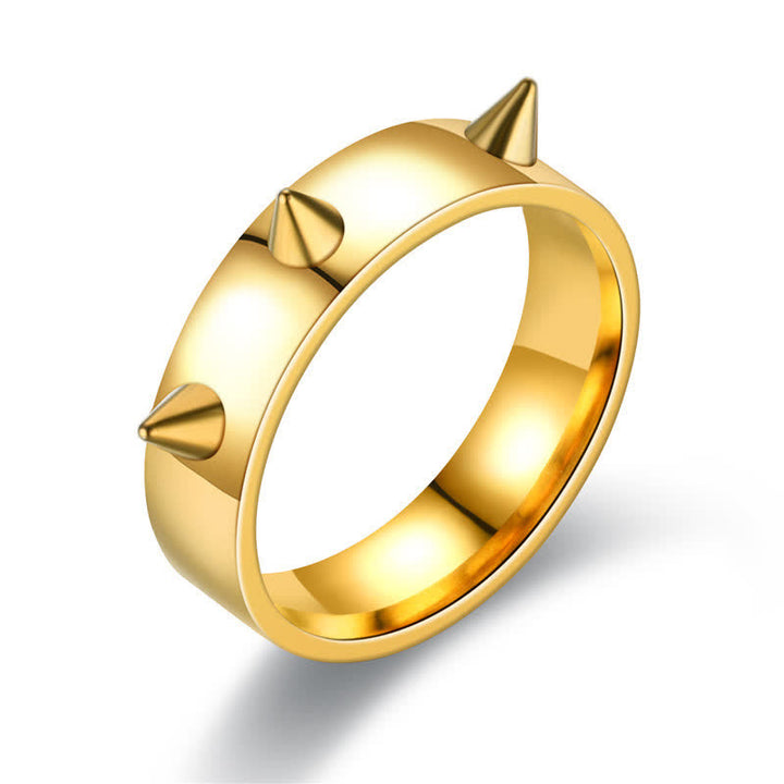 Anello di autodifesa con 3 rivetti in stile punk