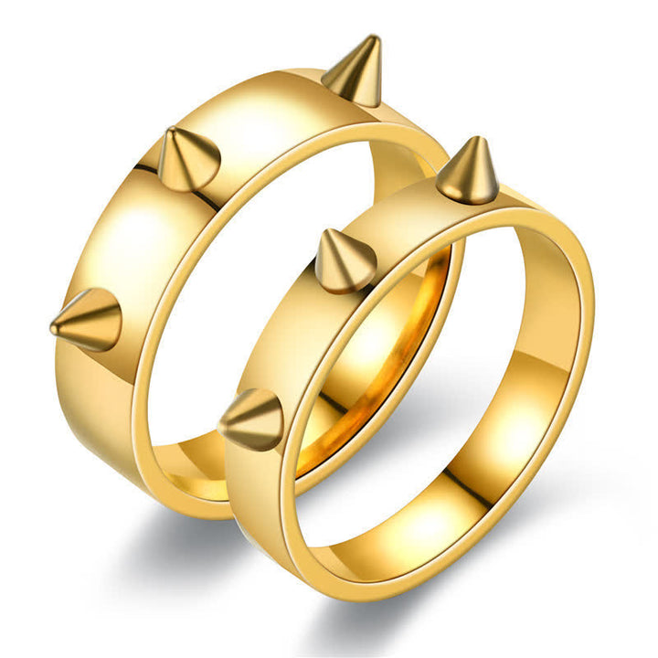 Anello di autodifesa con 3 rivetti in stile punk