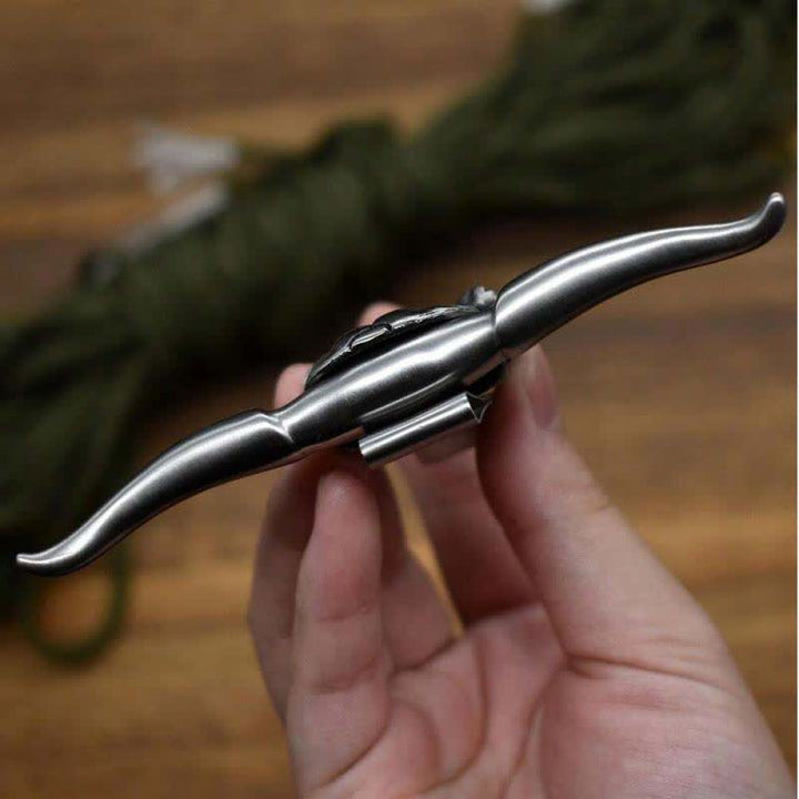 Fibbia per cintura con ciondolo multifunzione EDC a forma di testa di toro Longhorn - image 5