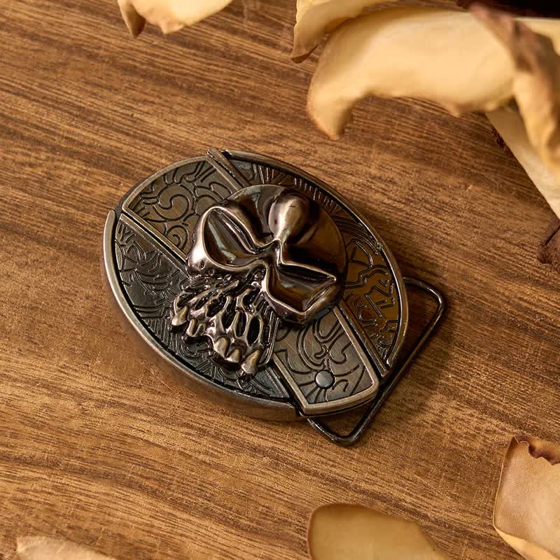 Set di cravatte Bolo con ciondolo a forma di mucca, fibbia per cintura con coltello nascosto fai da te e teschio
