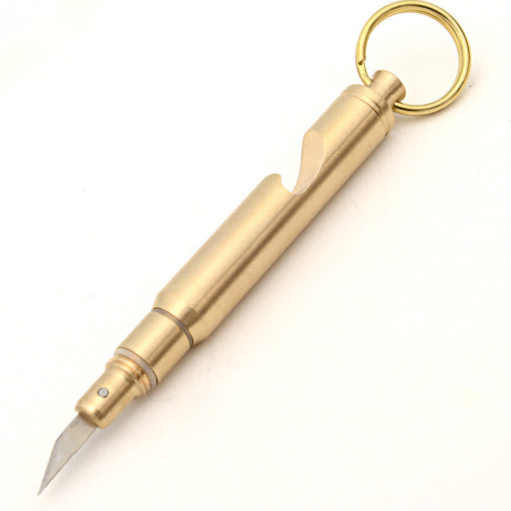 Apribottiglie multifunzionale, coltello nascosto, portachiavi a forma di proiettile staccabile