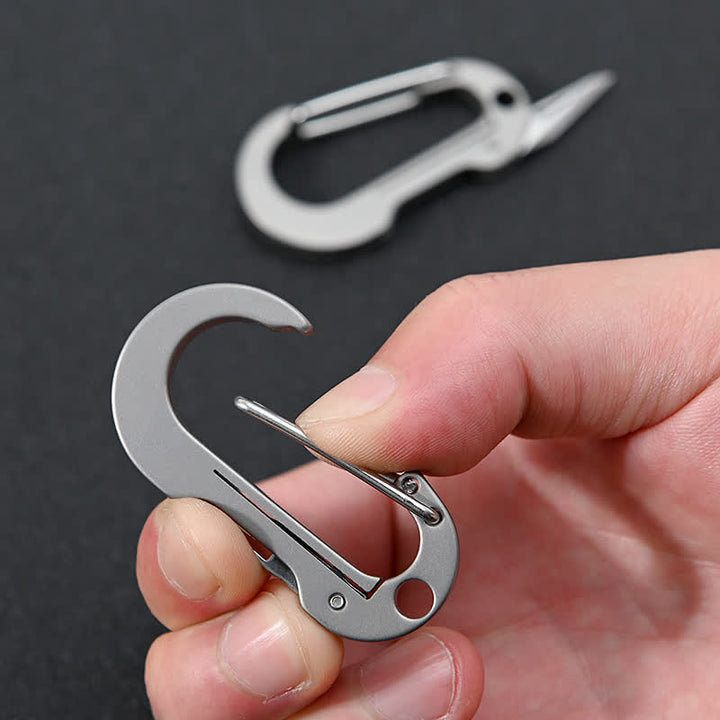 Coltello pieghevole, taglierino tascabile, moschettone portachiavi