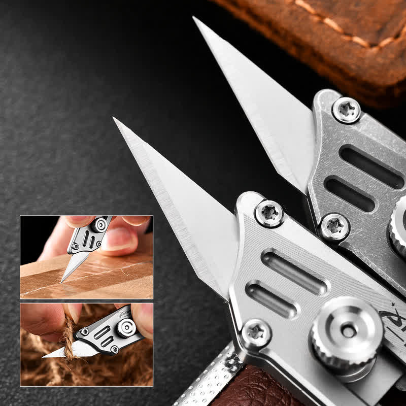 Portachiavi con taglierina portatile per unboxing e coltellino tascabile Push