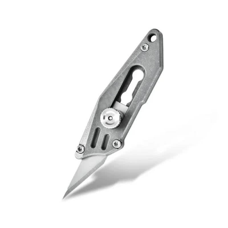 Portachiavi con taglierina portatile per unboxing e coltellino tascabile Push