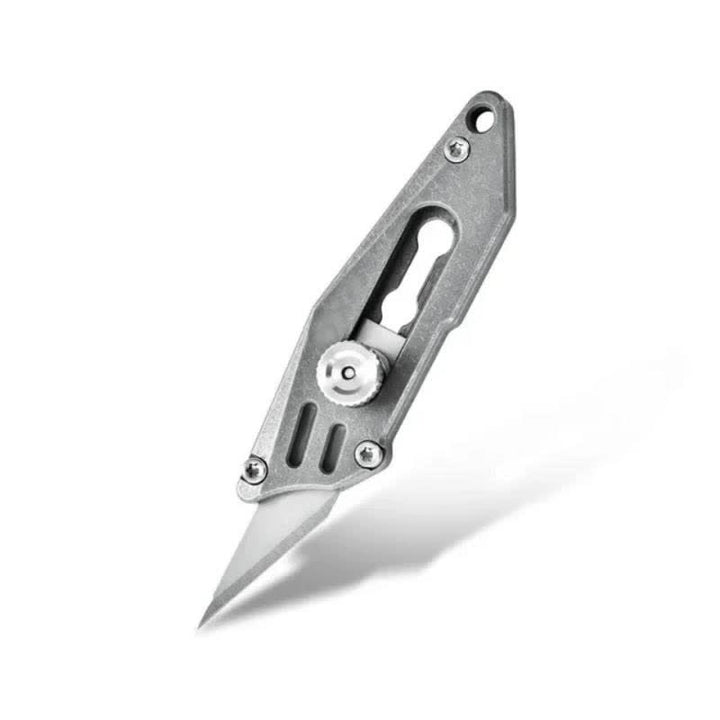 Portachiavi con taglierina portatile per unboxing e coltellino tascabile Push