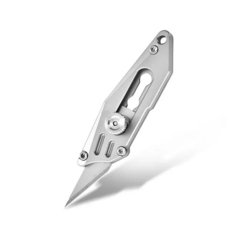 Portachiavi con taglierina portatile per unboxing e coltellino tascabile Push