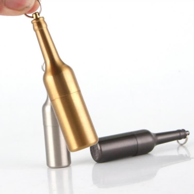 Mini accendino a cherosene ricaricabile a forma di bottiglia di birra - image 3