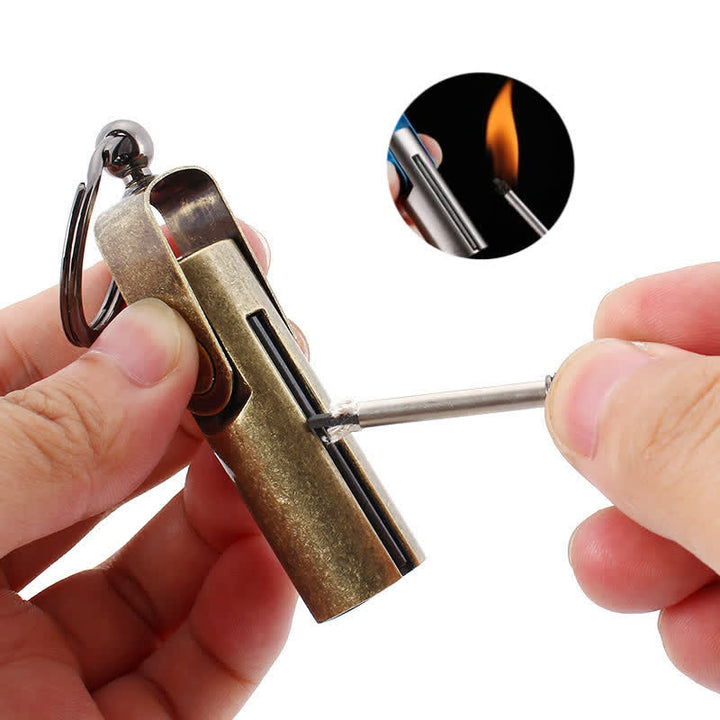 Accendino a olio ricaricabile con fiammifero da dollaro in oro - image 0