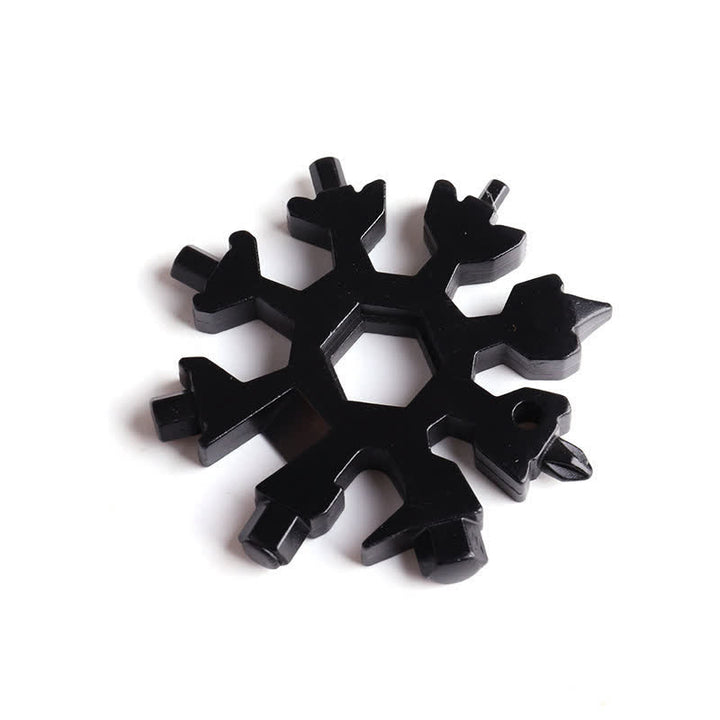 Portachiavi chiave inglese a forma di fiocco di neve multiuso 18 in 1 - Nero - image 5