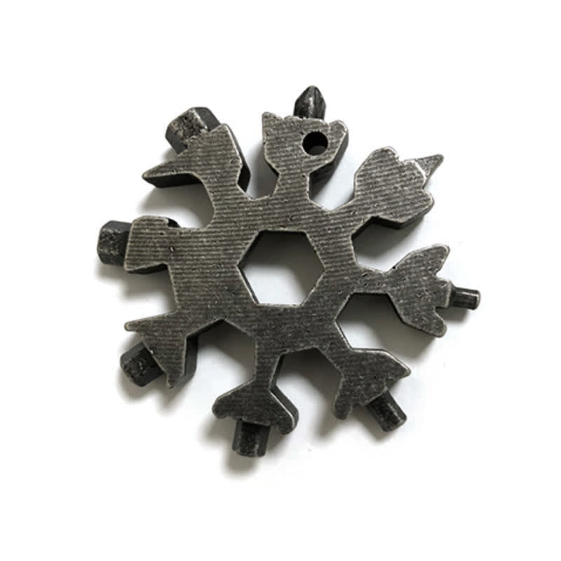 Portachiavi chiave inglese a forma di fiocco di neve multiuso 18 in 1 - Lavaggio delle pietre - image 11