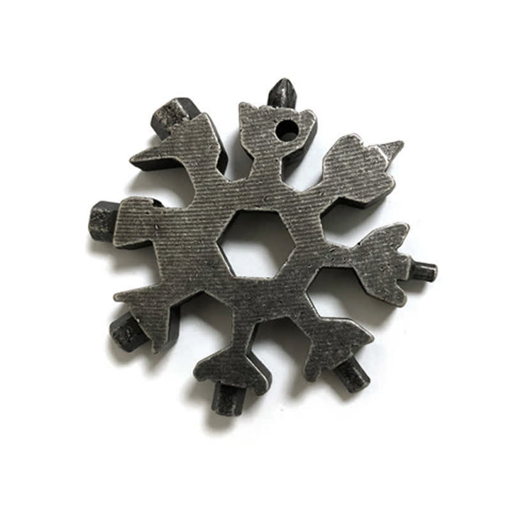 Portachiavi chiave inglese a forma di fiocco di neve multiuso 18 in 1 - Lavaggio delle pietre - image 11