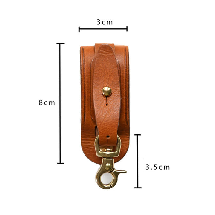 Portachiavi in pelle con passante per cintura fatto a mano - image 11