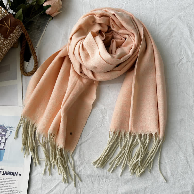 Sciarpa unisex con motivo jacquard rustico astratto geometrico
