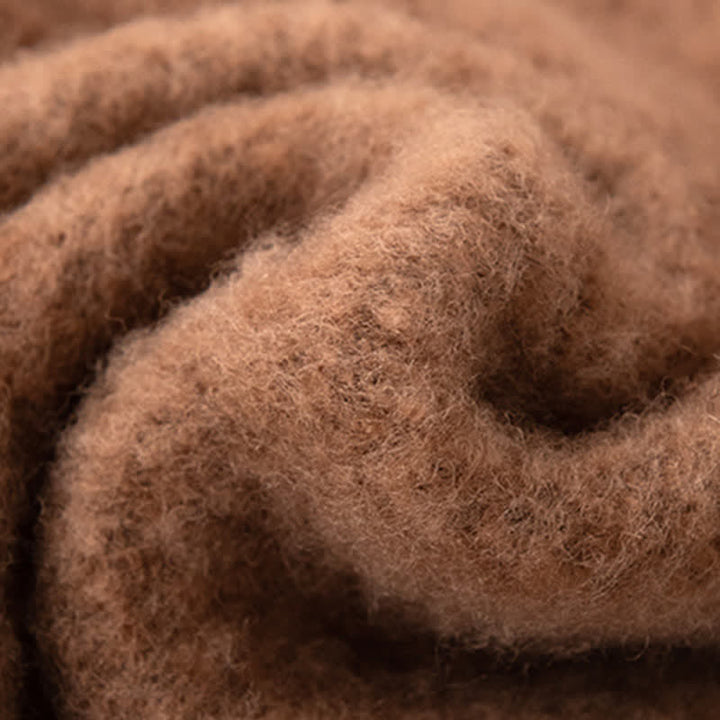 Sciarpa unisex in cashmere con frange tinta unita