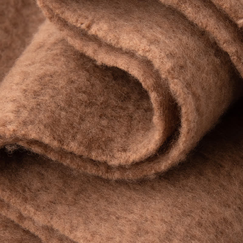 Sciarpa unisex in cashmere con frange tinta unita