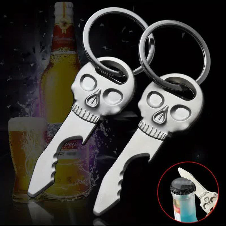 Portachiavi apribottiglie multifunzione con maschera teschio creativo - image 0
