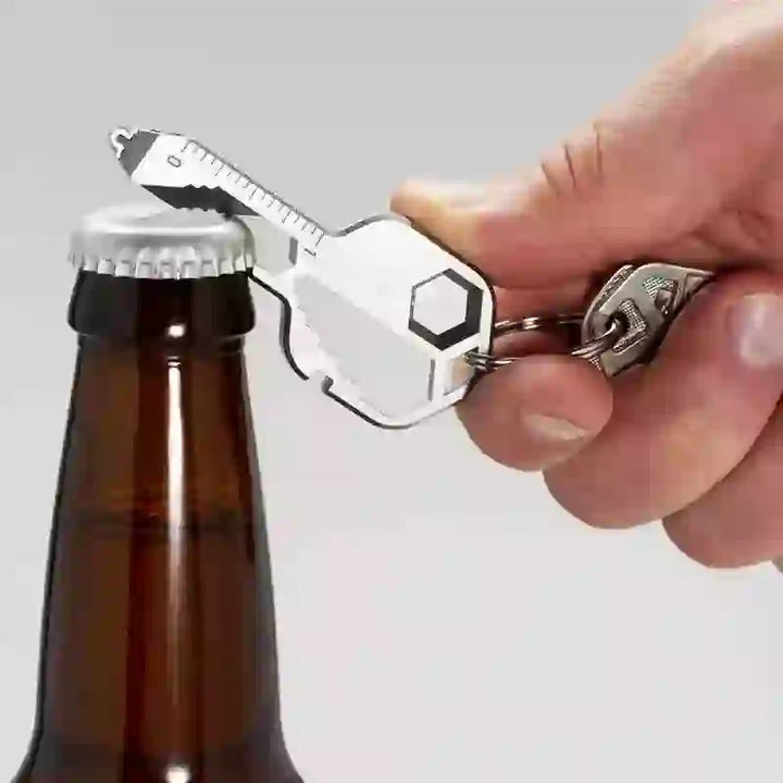 Mini Utility 11 in 1 Portachiavi con utensili comuni a forma di chiave - image 4