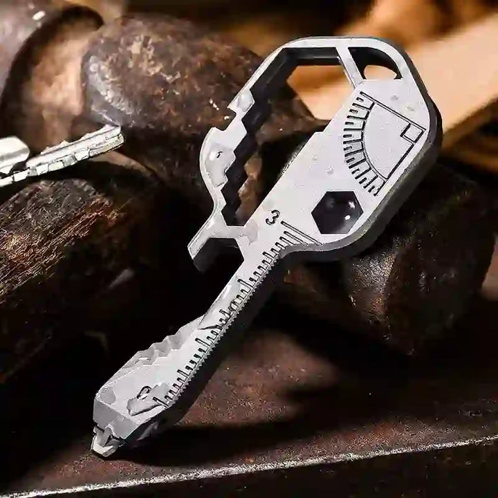 Mini Utility 11 in 1 Portachiavi con utensili comuni a forma di chiave - image 9