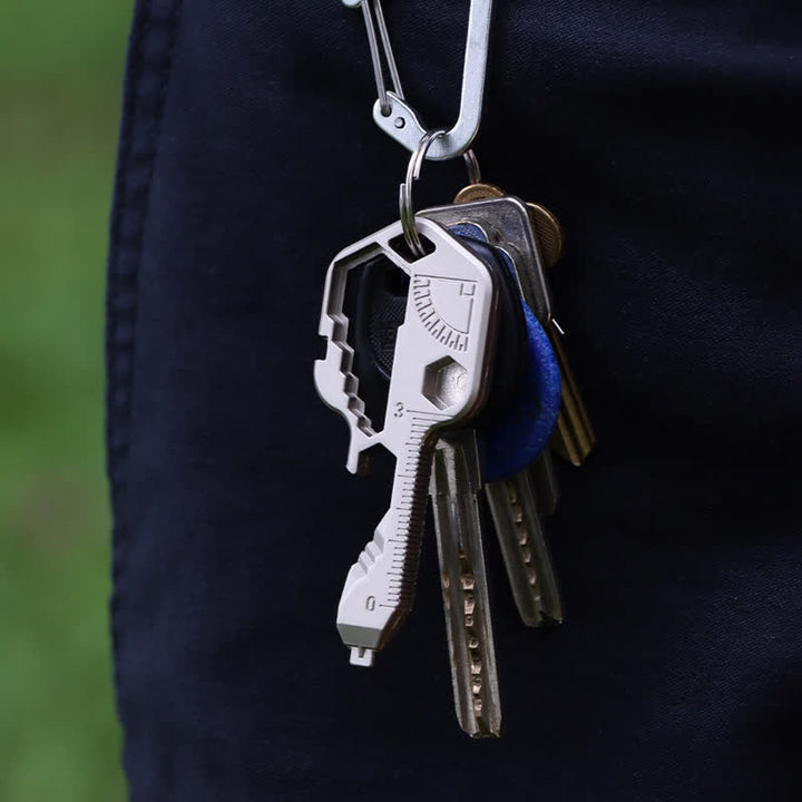 Mini Utility 11 in 1 Portachiavi con utensili comuni a forma di chiave - image 0