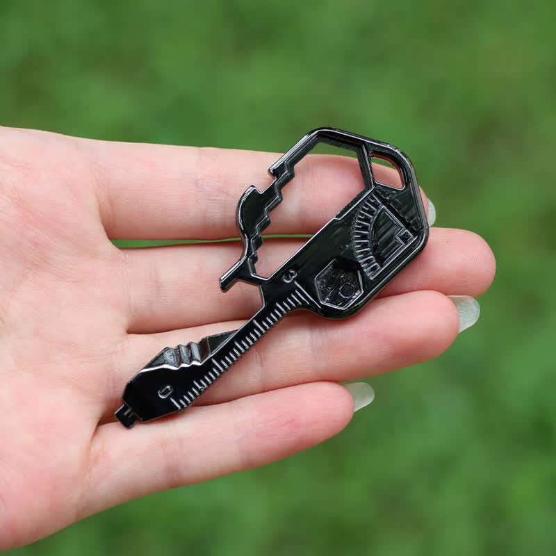 Mini Utility 11 in 1 Portachiavi con utensili comuni a forma di chiave - image 14