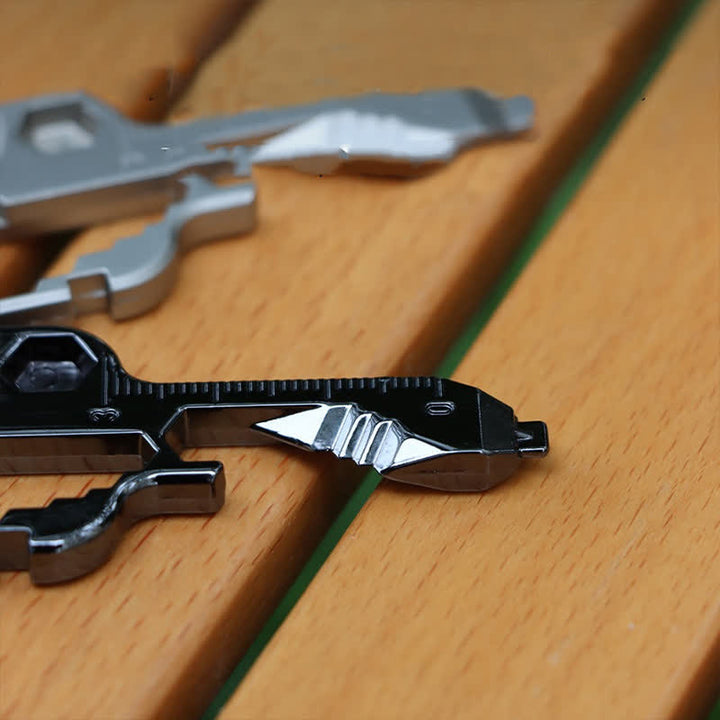 Mini Utility 11 in 1 Portachiavi con utensili comuni a forma di chiave - image 12