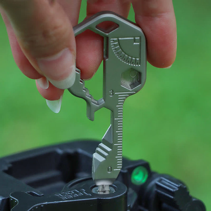 Mini Utility 11 in 1 Portachiavi con utensili comuni a forma di chiave - image 3