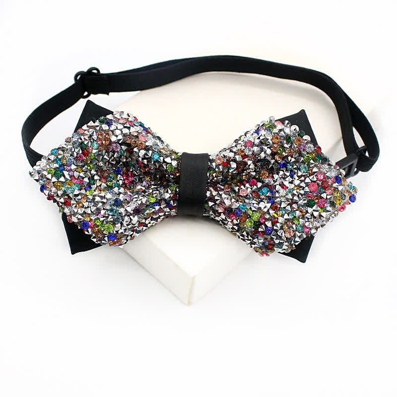 Papillon da festa con pietre lucide multicolori da uomo