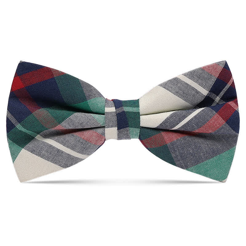 Papillon da uomo in cotone a quadri multicolore