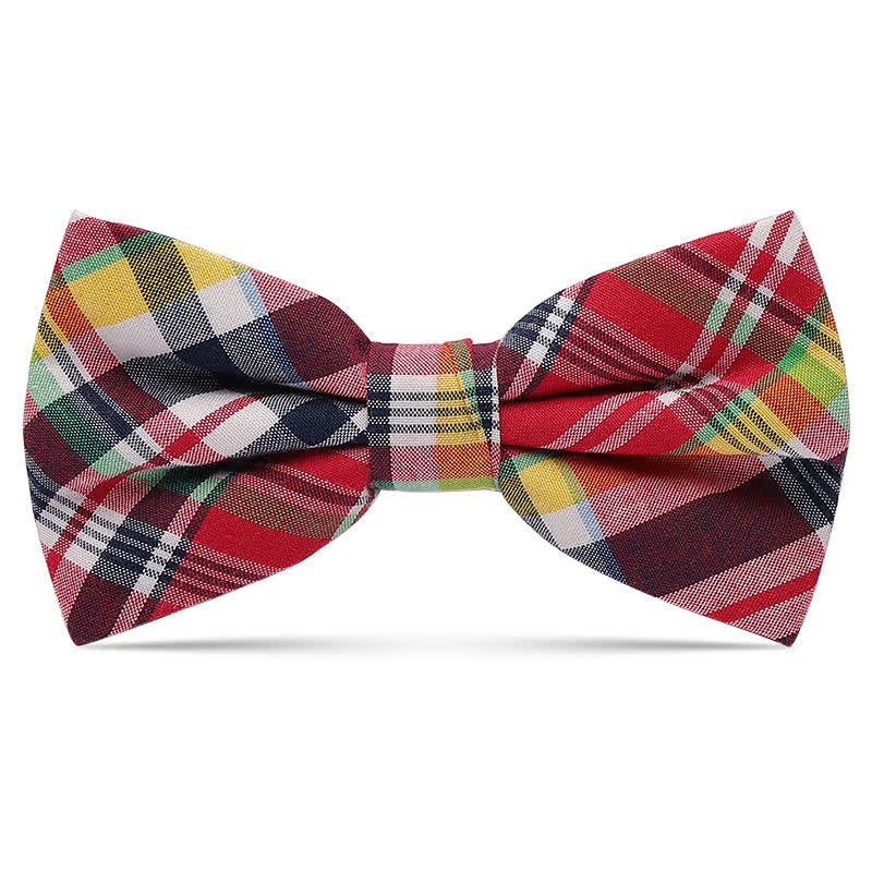Papillon da uomo in cotone a quadri multicolore