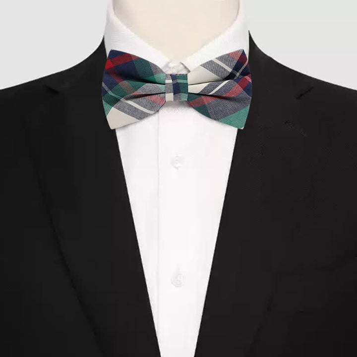 Papillon da uomo in cotone a quadri multicolore