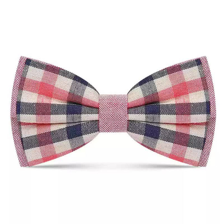 Papillon da uomo con motivo a quadri Simply Classy - Rosa - image 1