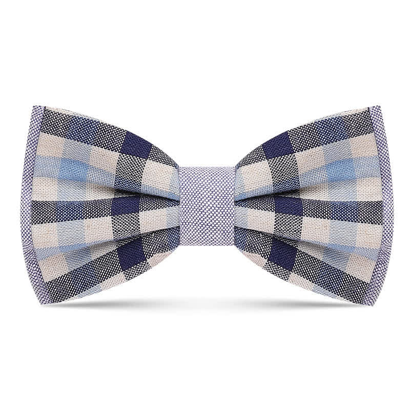 Papillon da uomo con motivo a quadri Simply Classy - Blu - image 2