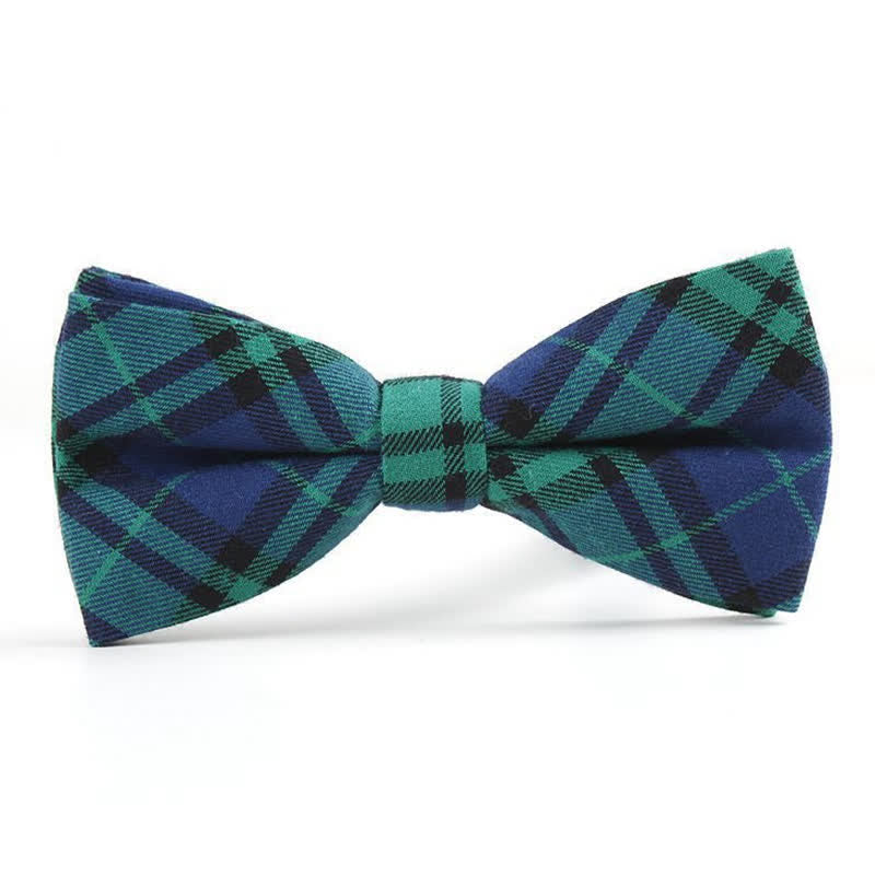Cravatta a farfalla con motivo scozzese alla moda da uomo - Stile n. 1 - Papillon - image 4