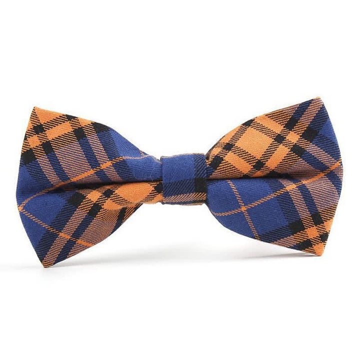 Cravatta a farfalla con motivo scozzese alla moda da uomo