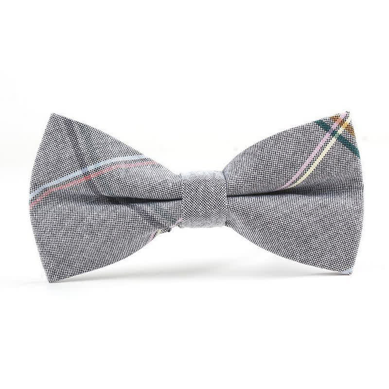 Cravatta a farfalla con motivo scozzese alla moda da uomo